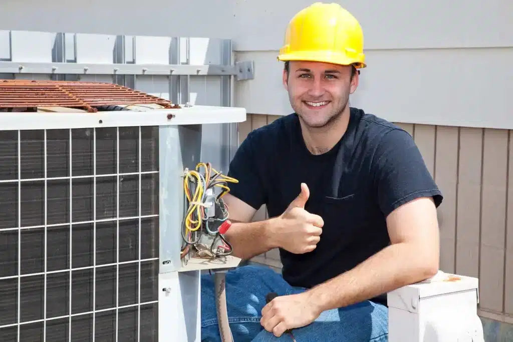 AC maintenance worker